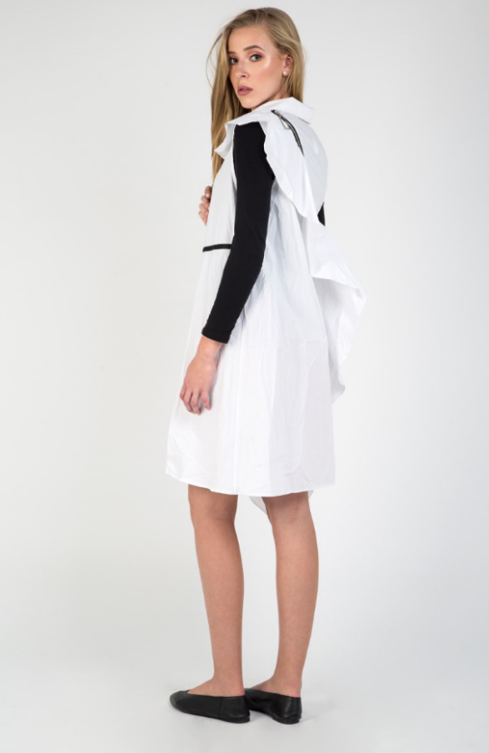 STATIC ZIPPED RUFFLE BACK JUMPER