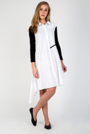 STATIC ZIPPED RUFFLE BACK JUMPER