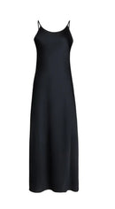 POINT SATIN STRAIGHT SLIP DRESS