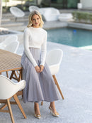 LEVEL CIRCLE PANEL STRIPED SKIRT