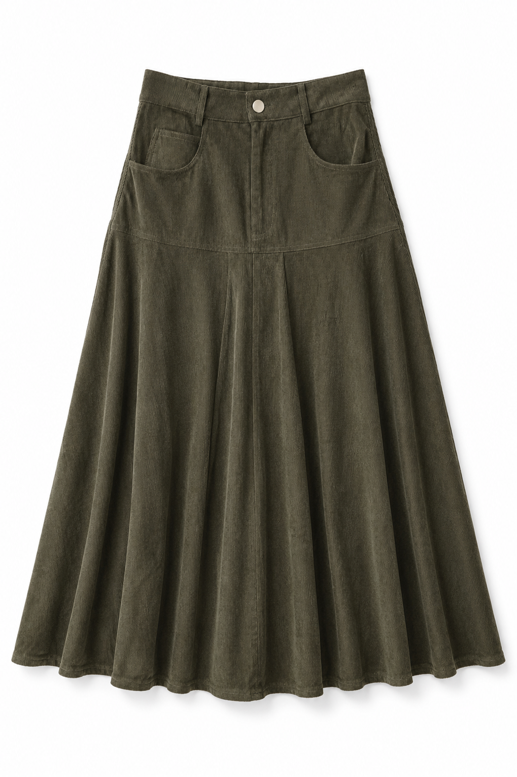 GOLD THREAD CORDUROY YOLK SKIRT