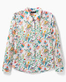 AP.NY PRINTED BUTTONDOWN TOP W ROLL-UP SLEEVE