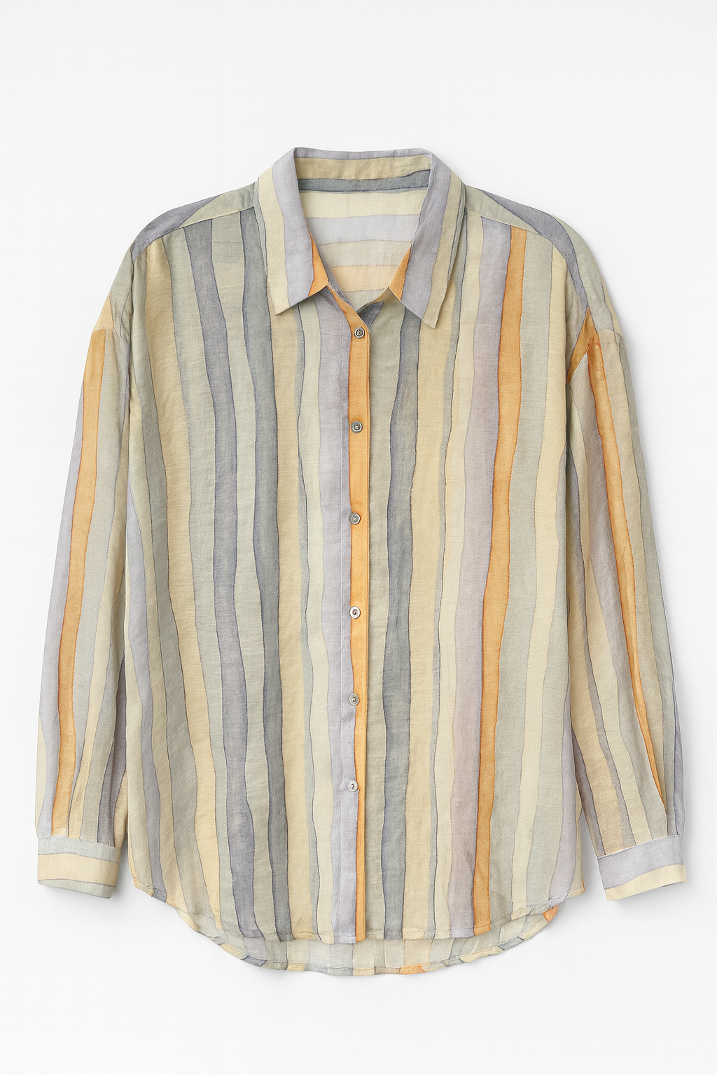 THE KORNER Watercolor Striped Blouse