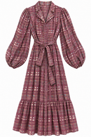 THE KORNER PRINTED DROP RUFFLE DRESS