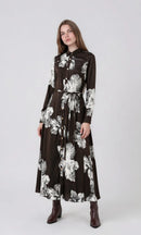 UNAYA FLORAL TAMARA SILKY DRESS