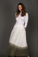 MADISON & PARK OMBRE CREPE MIDI SKIRT