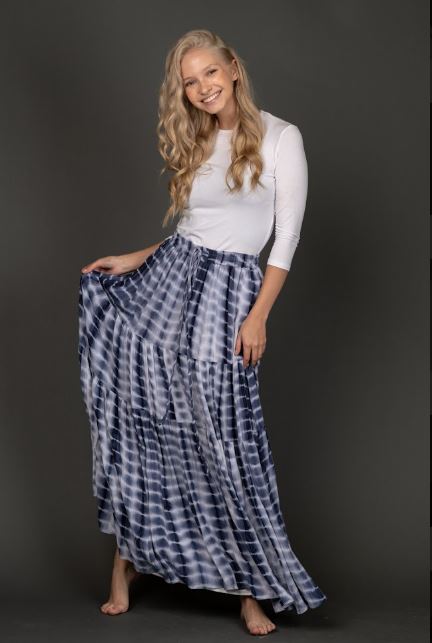 WEEKEND TIE DYE TIERED SKIRT