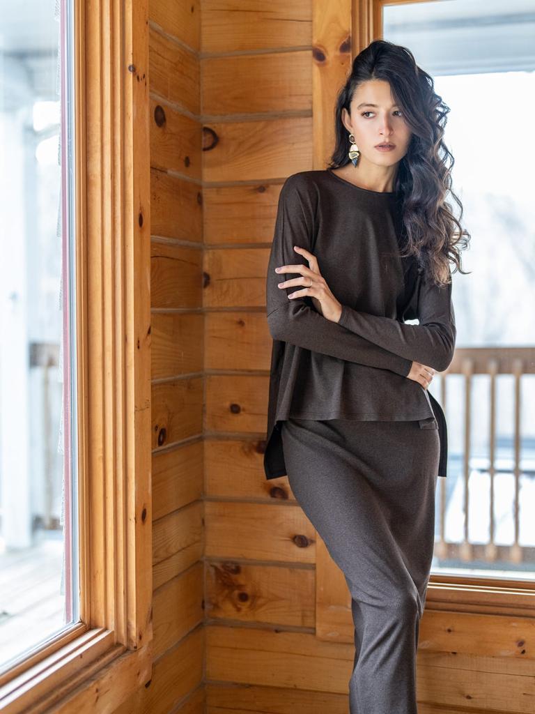 THIRD RIBBED MAXI SKIRT