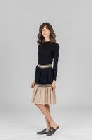 NONI CRIMPED BANDED SKIRT