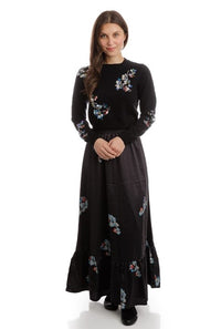 ENGLISH FLORAL SILKY SKIRT