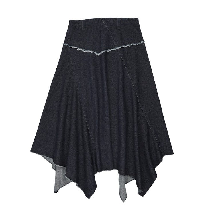 URBAN EDGE DENIM UNEVEN SKIRT