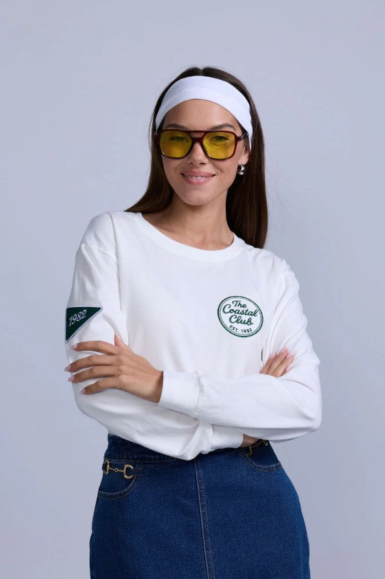 RAVE ON TREND VARSITY PATCH LONG SLEEVE