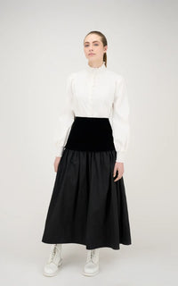 ELLE OH ELLE VERONICA VELVET COMBO SKIRT