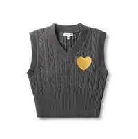 NONAME KNIT HEART VEST