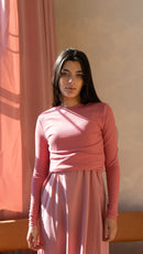 KUO V-NECK RIBBED TEE