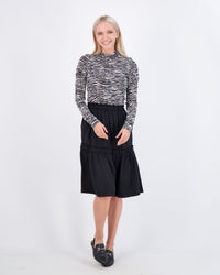 NONI SHIRRED WAISTBANDED SKIRT
