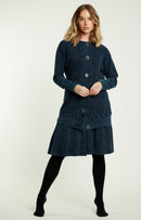 BA6 DENIM WAFFLE KNIT CARDIGAN