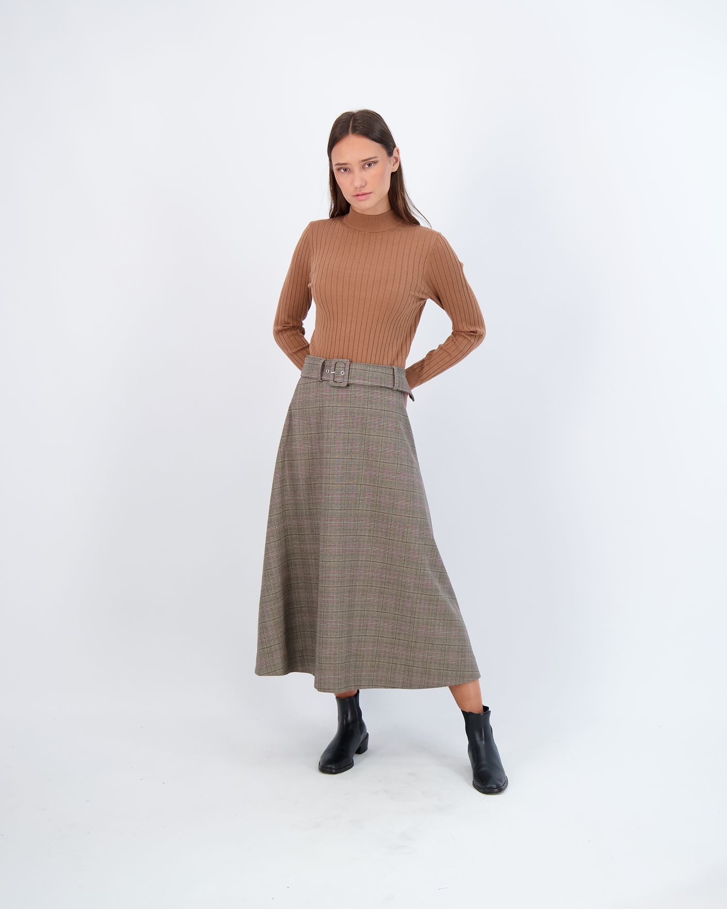 24/7 MOCK NECK WIDE RIBBED TOP