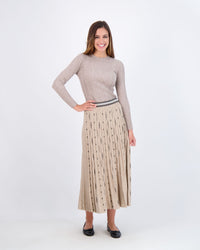 GINGER KNIT PLEATED SKIRT