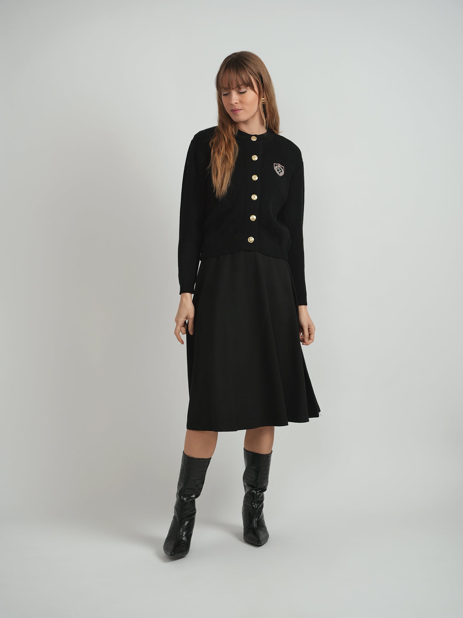 MILAN ITALY EMBLEM KNIT CARDIGAN