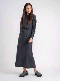 ASPECT MIDI LENGTH DRESS W DROP SHOULDERS