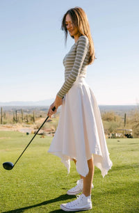 IN:05 ASYMMETRICAL FRINGE SKIRT