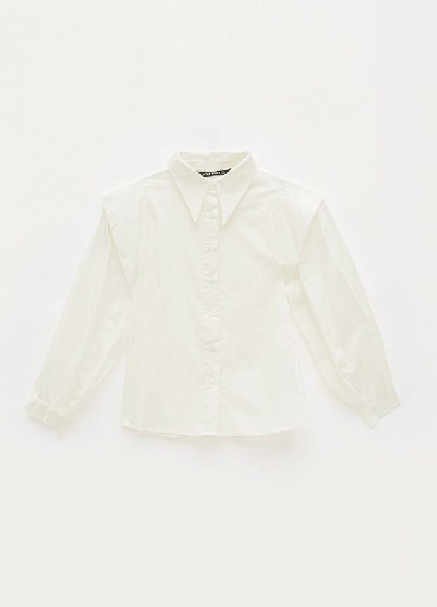 WILD PONY POPLIN SHIRT W SHOULDER DETAIL