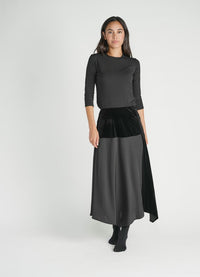 HARPER VELVET COMBO SKIRT