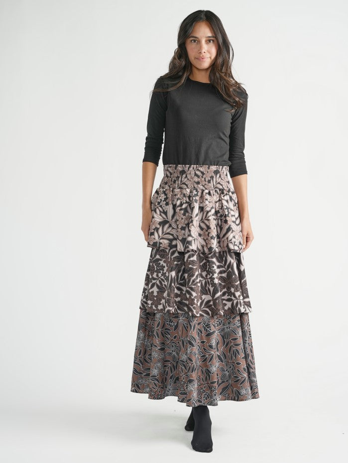 WEEKEND INVERTED FLORAL LAYERED SKIRT