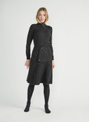 MAUVE BUTTON FRONT KNIT SKIRT