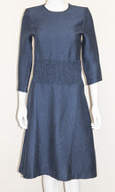 WRONG SIDE OF RIGHT CREPE WAISTBANDED DRESS