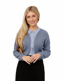 MAUVE FAUX COLLARED TOP W CARDI SET
