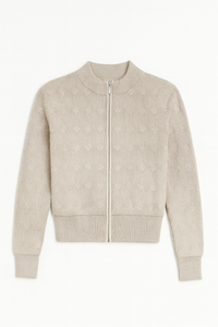 MAJORITY TEXTURED KNIT ZIP-UP JACKET