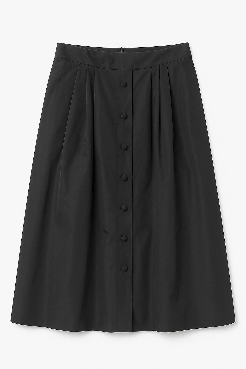 MCQUEEM TAFFETA BUTTONDOWN SKIRT