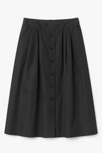 MCQUEEM TAFFETA BUTTONDOWN SKIRT