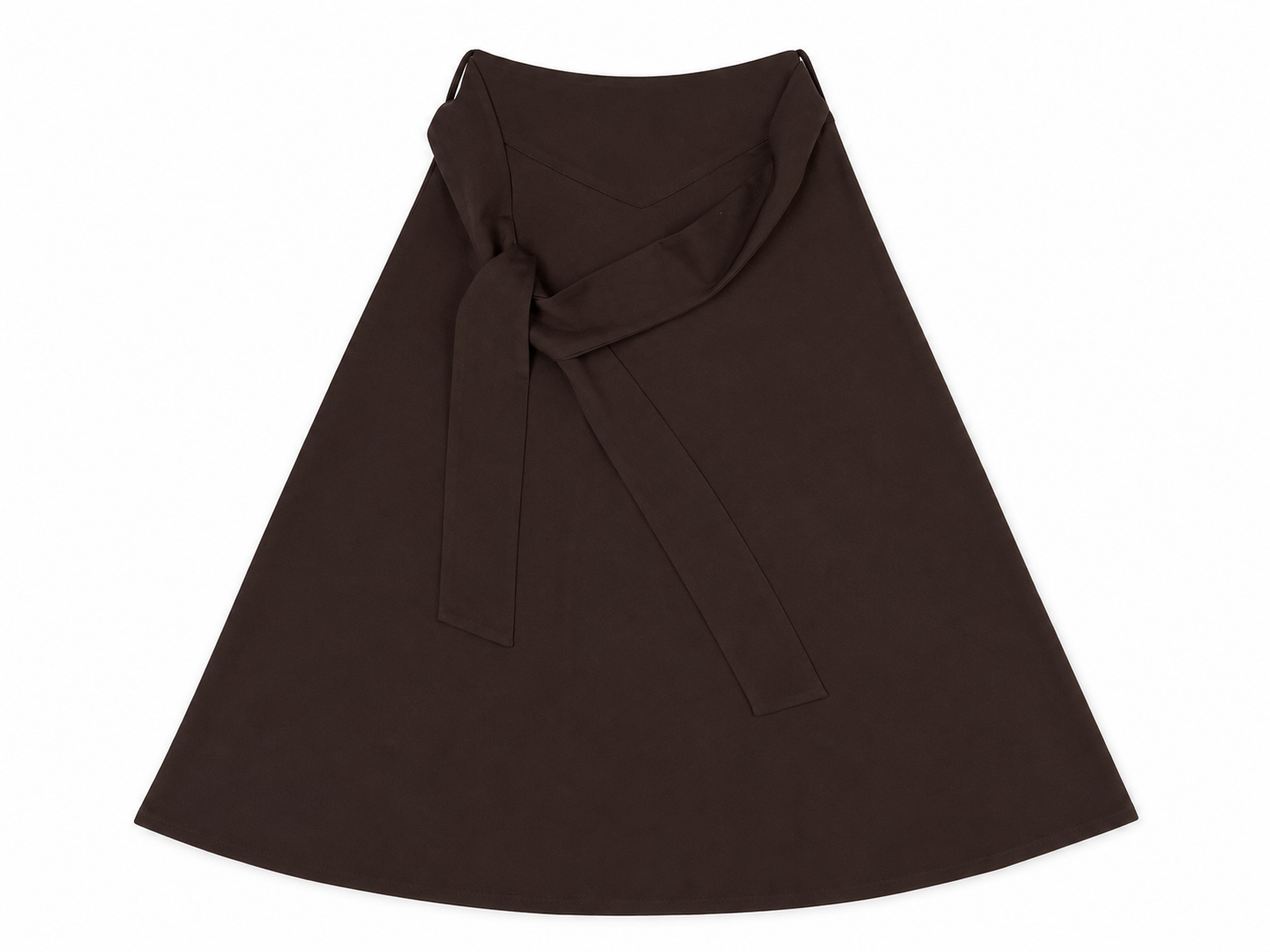 MCQUEEM V YOLK BELTED SKIRT
