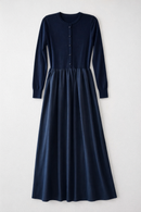 ERMANNA COMBO DRESS W BUTTONS