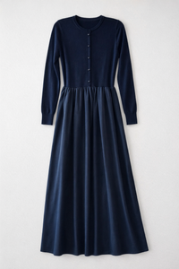 ERMANNA COMBO DRESS W BUTTONS