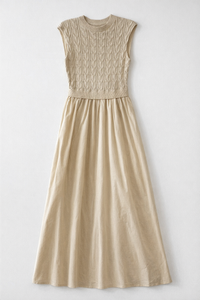 ERMANNA SLEEVELESS COMBO DRESS W GLITTER