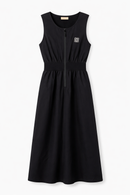 ERMANNA SLEEVLESS BLACK ZIP DRESS W SIDE POCKET