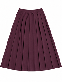 ERMANNA CASUAL WOOL PANELED ZIP SKIRT