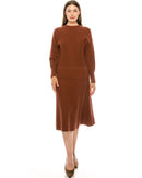 YAL NEW YORK RIBBED ALINE KNIT SKIRT