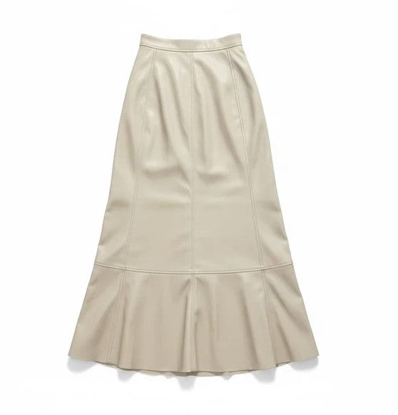 LUUM YORK LEATHER PANELED SKIRT