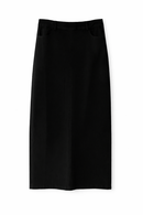 MONN STRAIGHT SIDE ZIP BASIC DENIM SKIRT