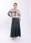 CONCEPT PLAID POLO SWEATER