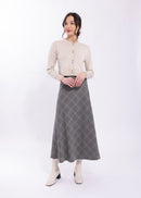 MAPLE & CLIFF BIAS GLEN CHECK MAXI SKIRT