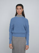 POINT CHUNKY KNIT CREW SWEATER