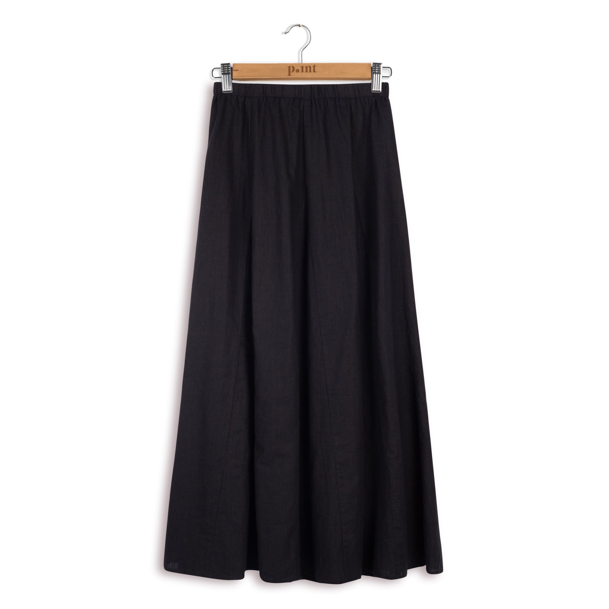 POINT LINEN GORED MAXI SKIRT