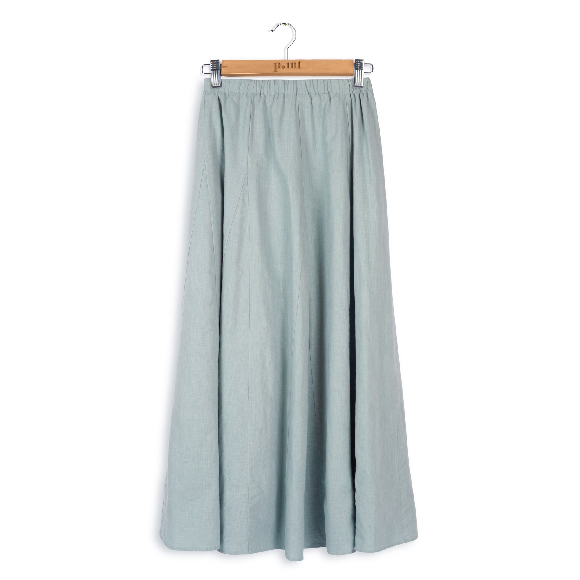 POINT LINEN GORED MAXI SKIRT