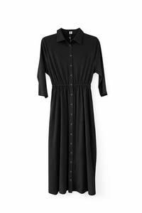 KUO GATHERED WAIST SHIRTDRESS
